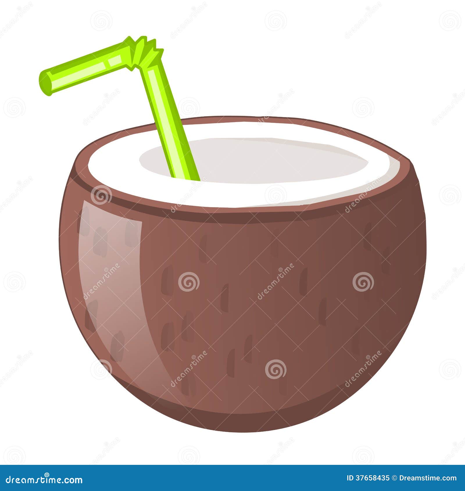 Coconut Juice Isolated Illustration Stock Vector Illustration of