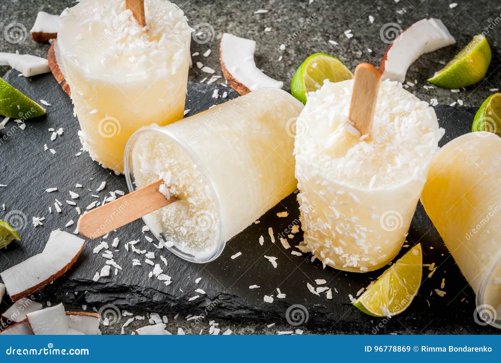 coconut and lime popsicles