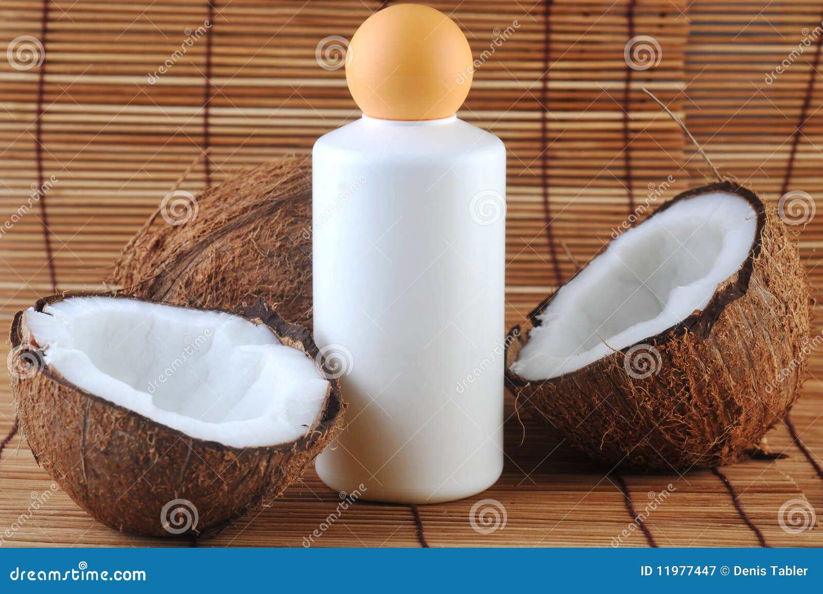 Coconut and massage oil stock image. Image of massaging 11977447