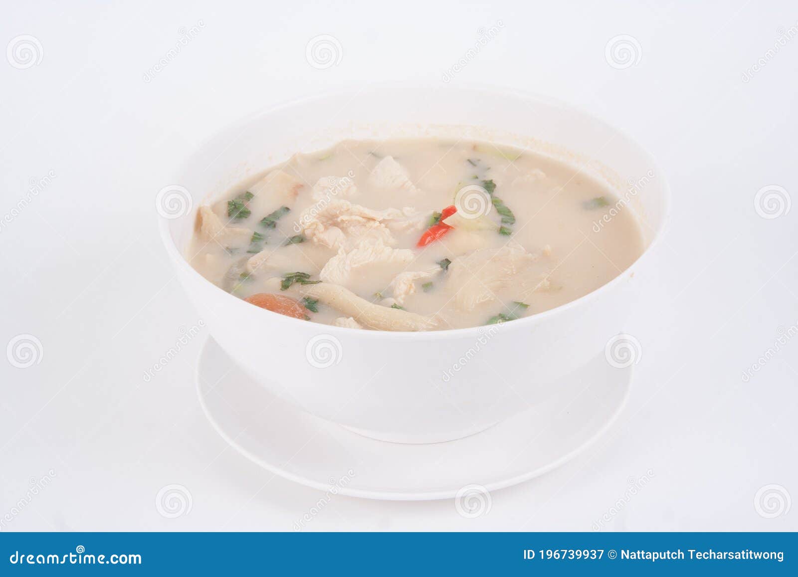 Coconut Milk Soup with Chicken Stock Image Image of background, food