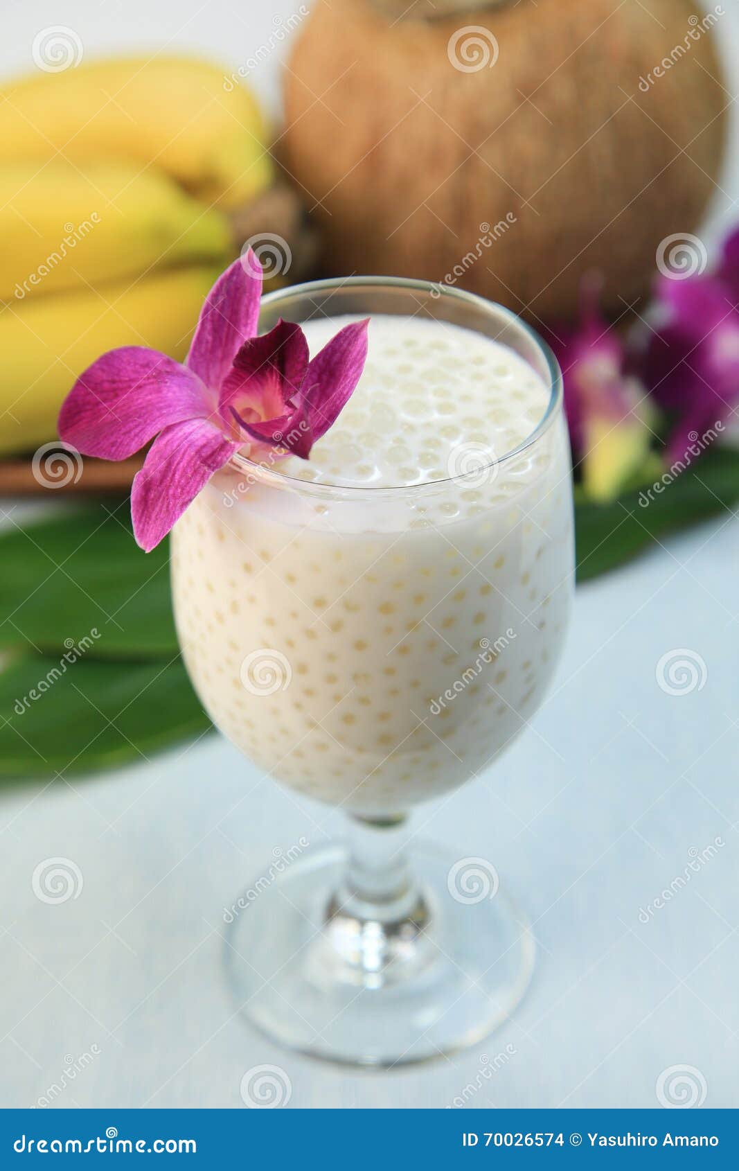 Coconut milk with tapioca stock photo. Image of crushed 70026574