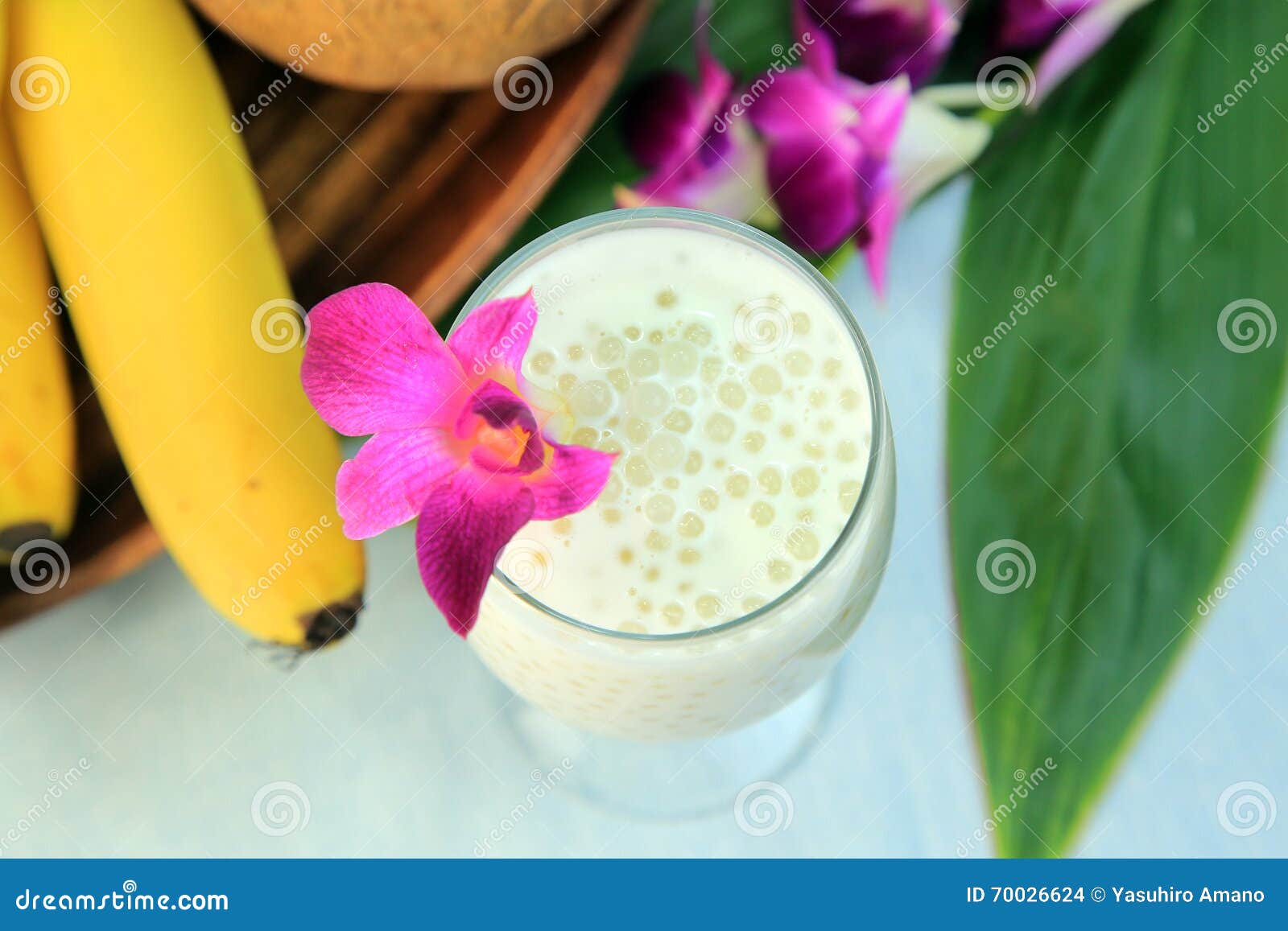Coconut milk with tapioca stock photo. Image of cold 70026624