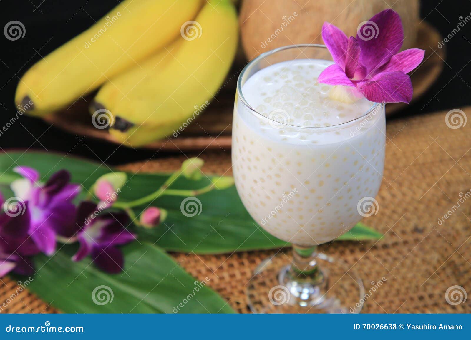 Coconut milk with tapioca stock photo. Image of cocktail 70026638