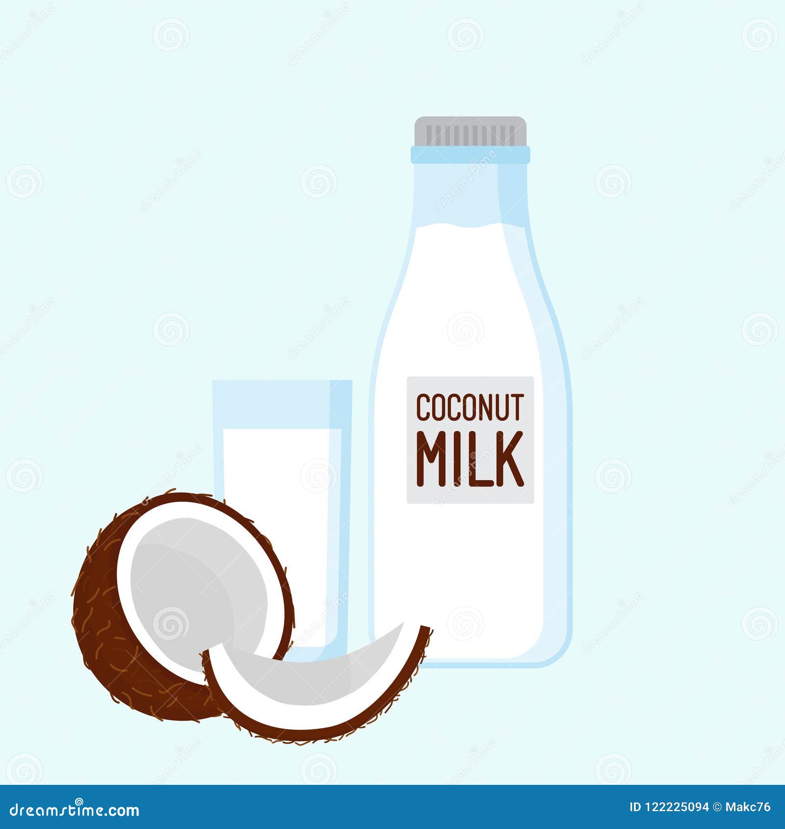 Coconut milk vector icon stock vector. Illustration of coco 122225094