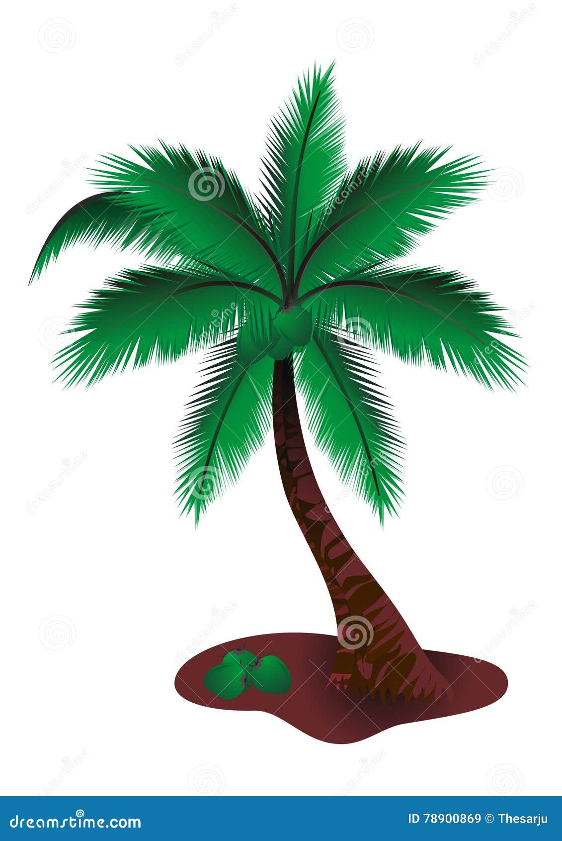 Coconut palm tree stock vector. Illustration of coconut 78900869