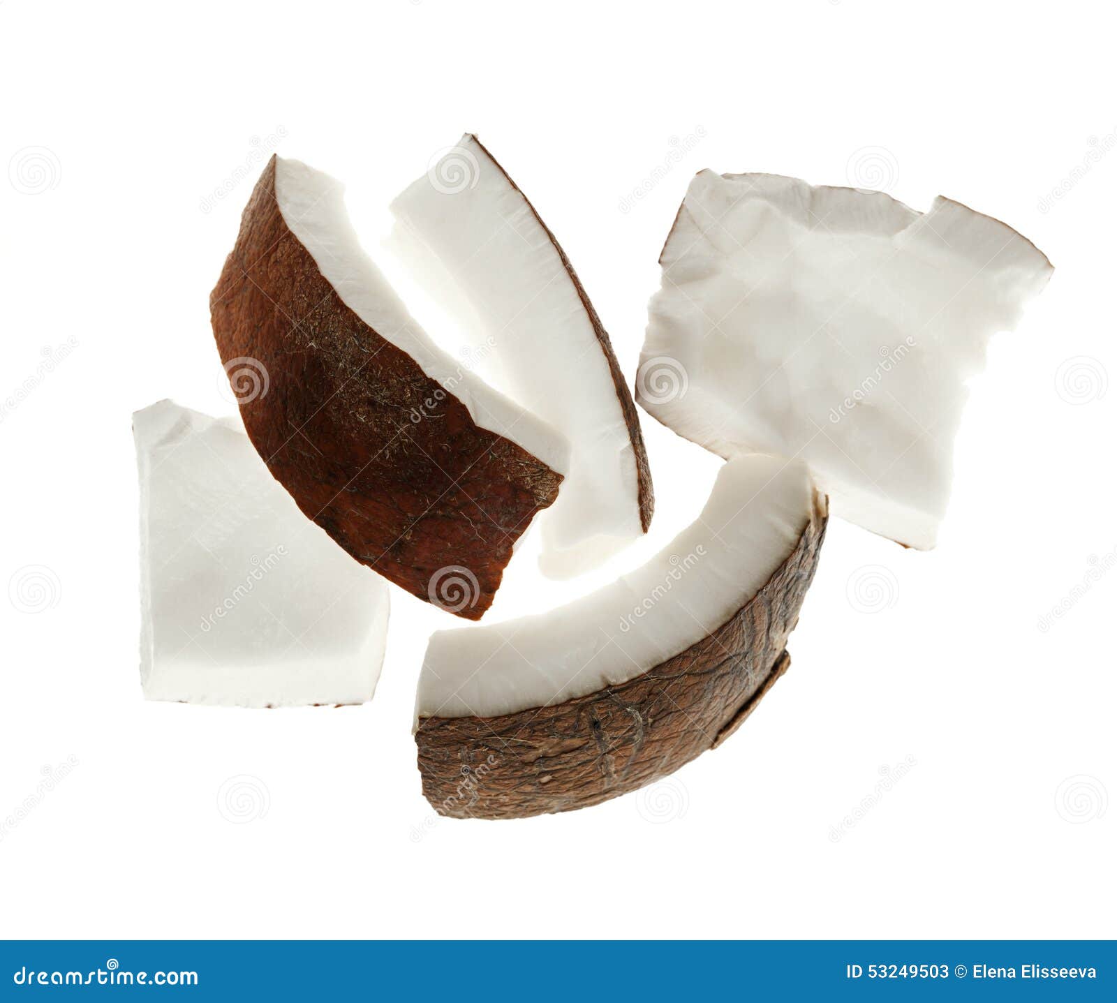 Coconut pieces stock image. Image of fresh, pieces, coconuts 53249503