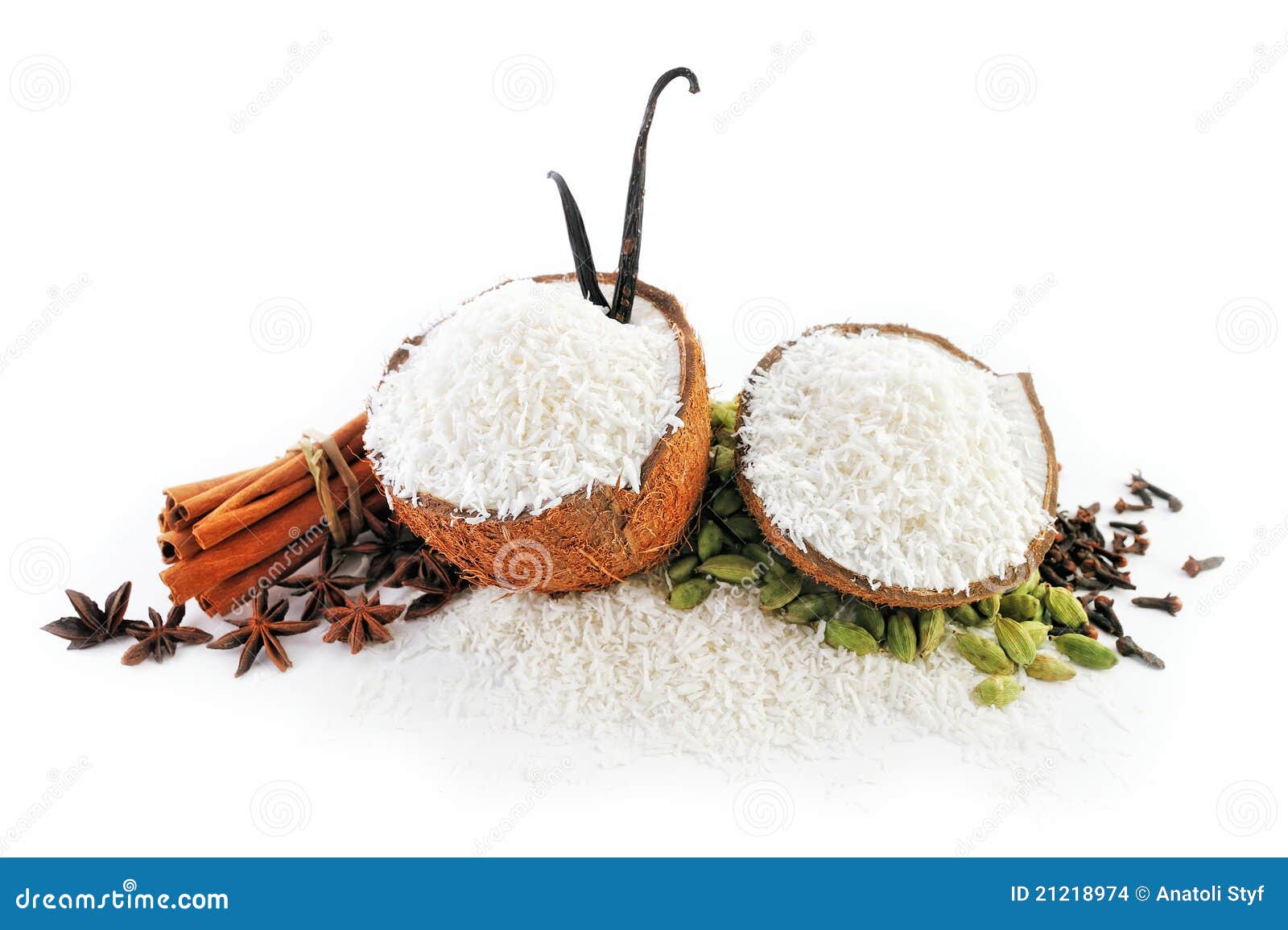 Coconut and Spice stock photo. Image of cooking, slice 21218974