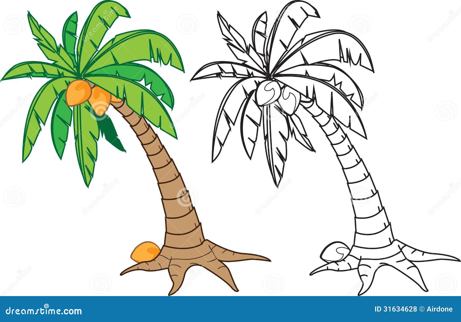Coconut tree stock vector. Illustration of coco, tropic - 31634628 Coconut tree stock vector. Illustration of coco, tropic - 31634628