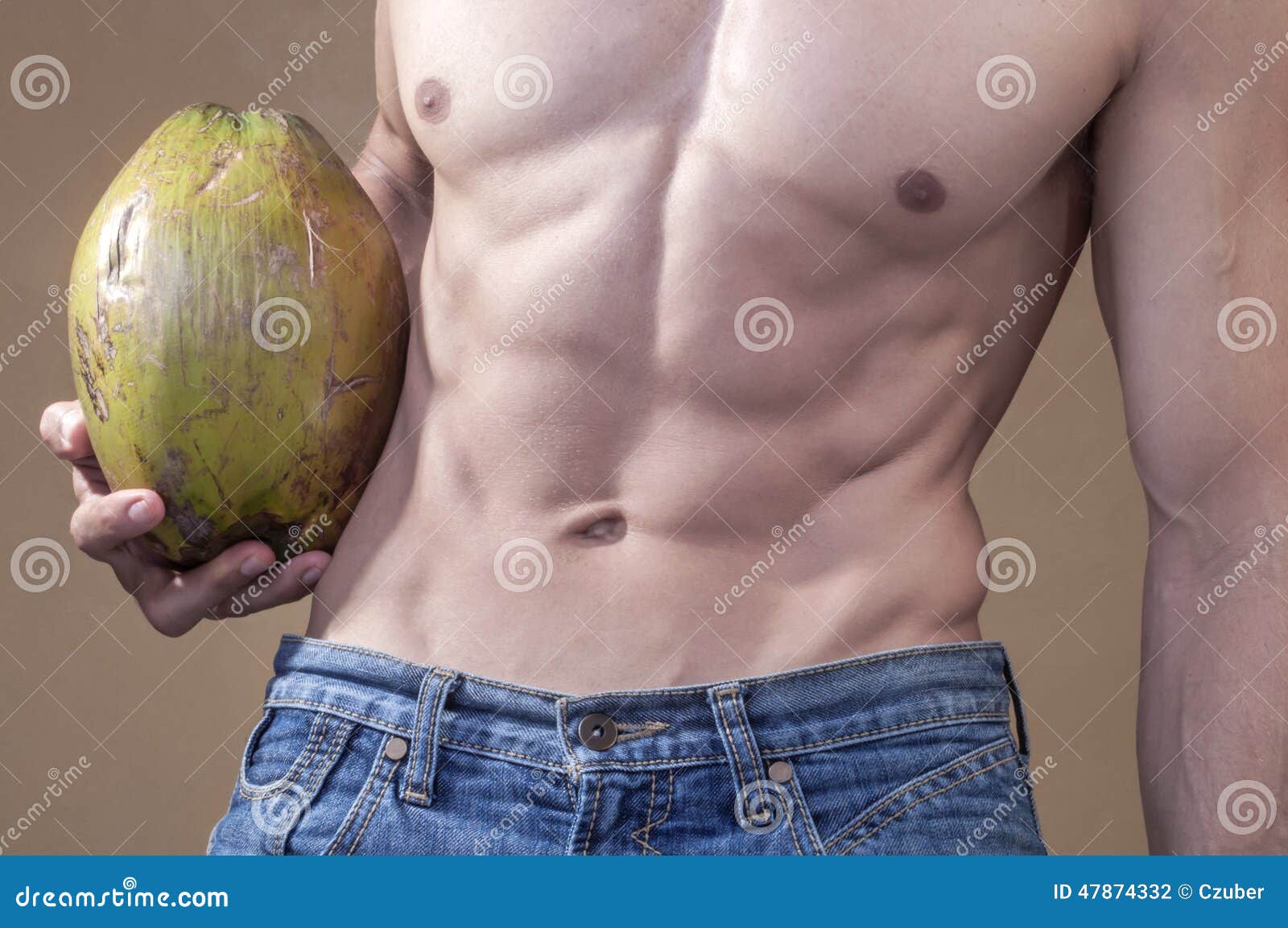 Man with chiseled chest and abs Stock Photo by ©nelka7812 50074733