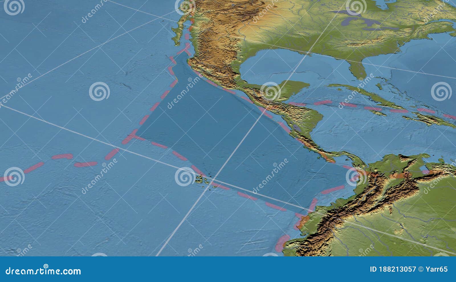 Cocos Plate Enlarged and Outlined Physical Stock Illustration