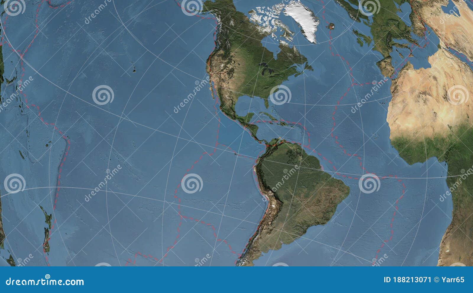 Cocos Plate Overview Satellite Stock Illustration Illustration of