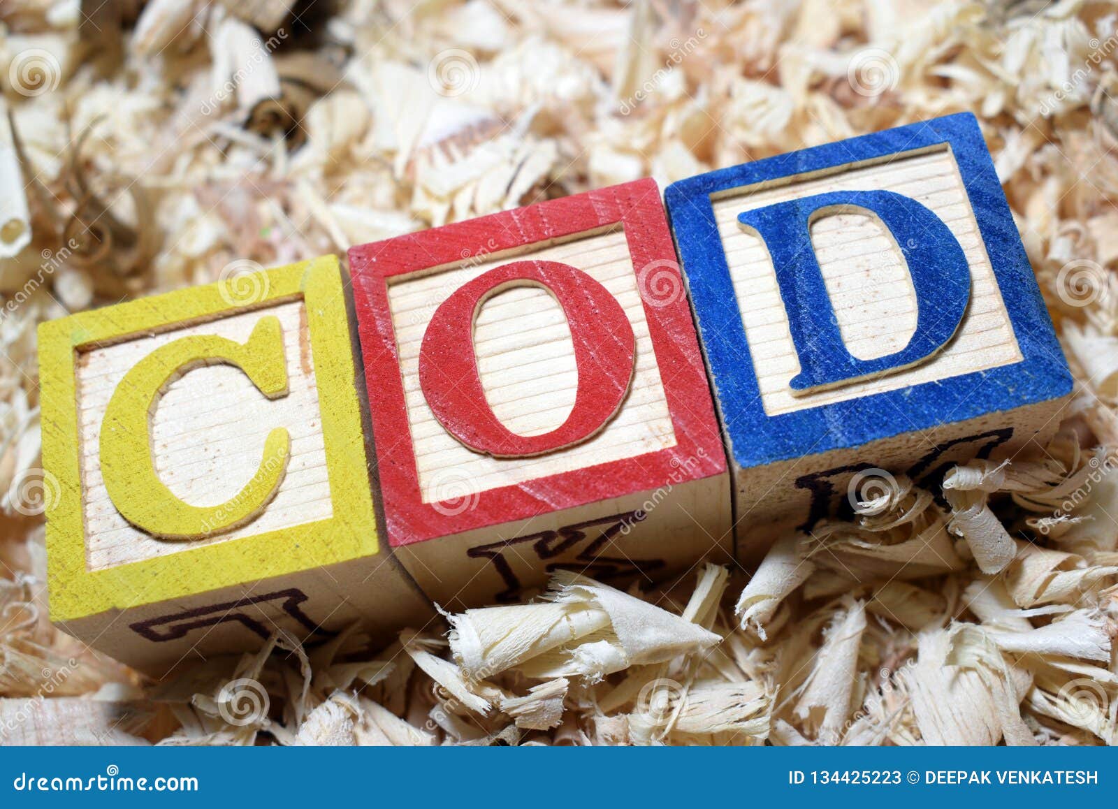 COD Cash on Delivery Acronym on Wooden Blocks Stock Image Image of