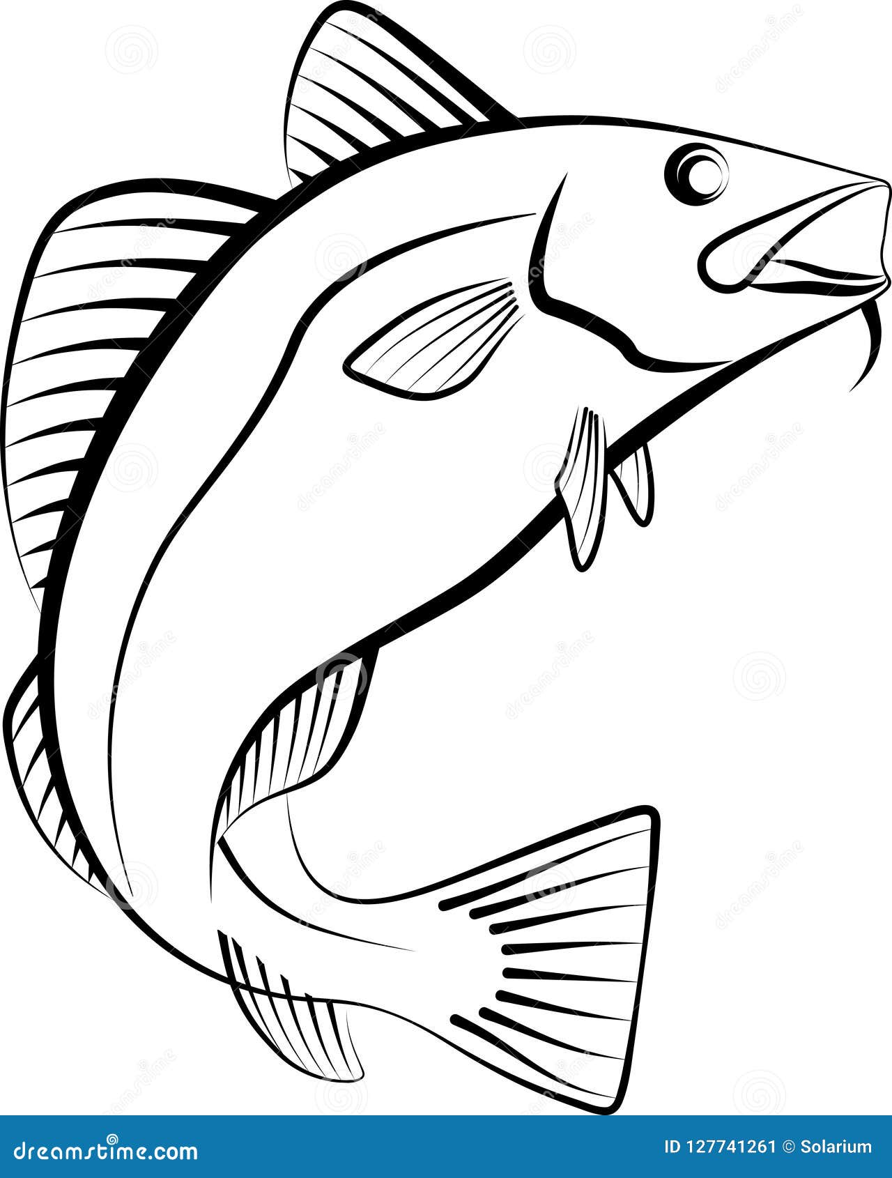 fish pond clipart black and white fish