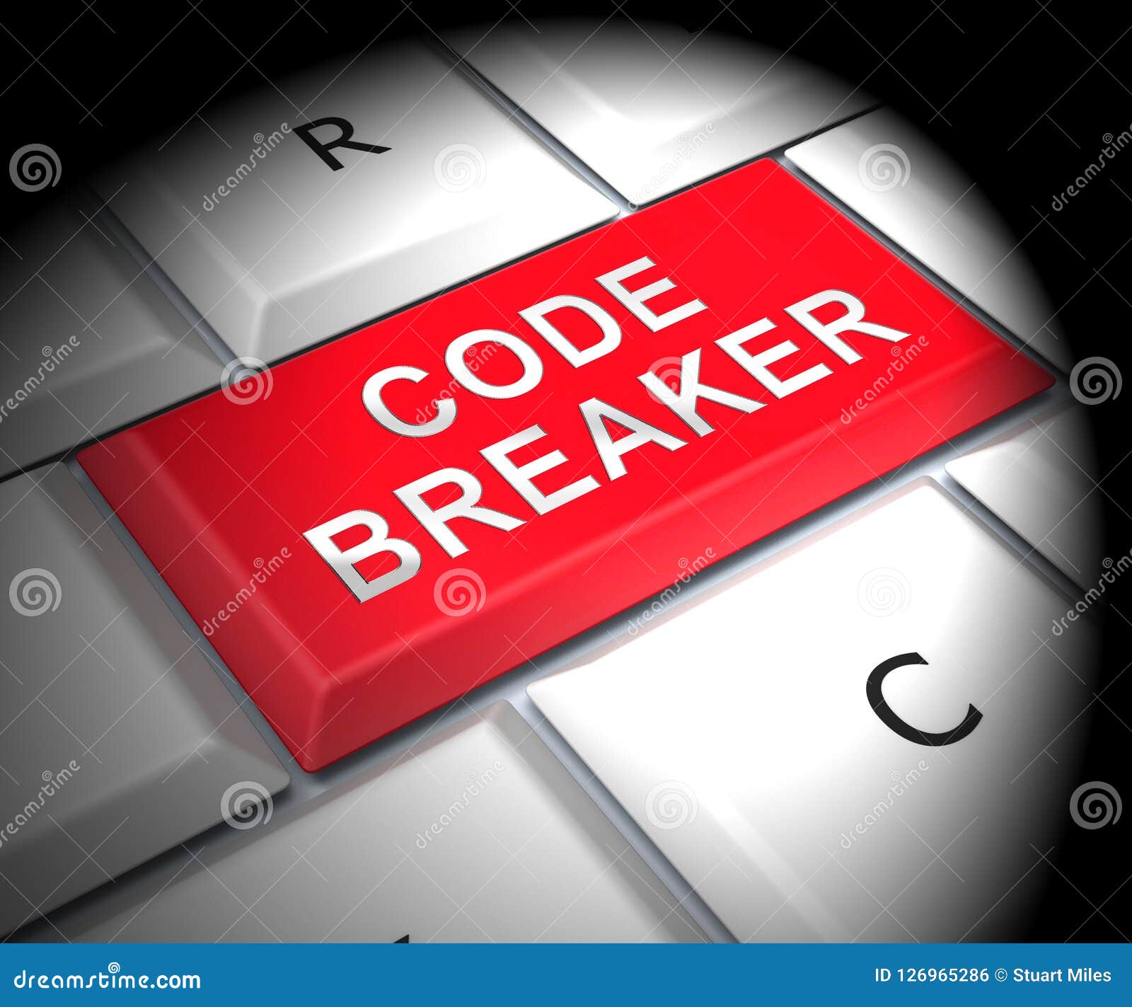 Code Breaker Decoded Data Hack 3d Rendering Stock Illustration