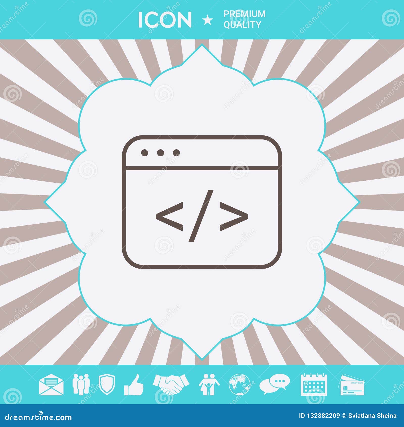 Code Editor Icon. Graphic Elements for Your Design Stock Vector