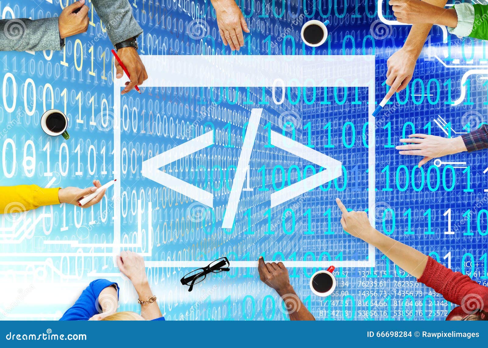 Code Programing Binary Html Information Computer Concept Stock Photo ...