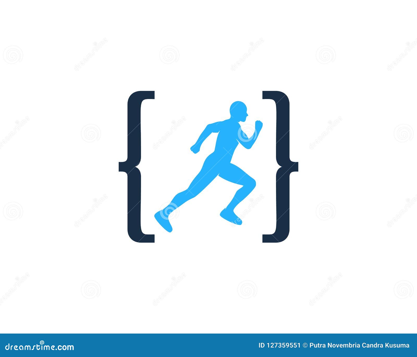 Code Run Logo Icon Design stock vector. Illustration of element - 127359551