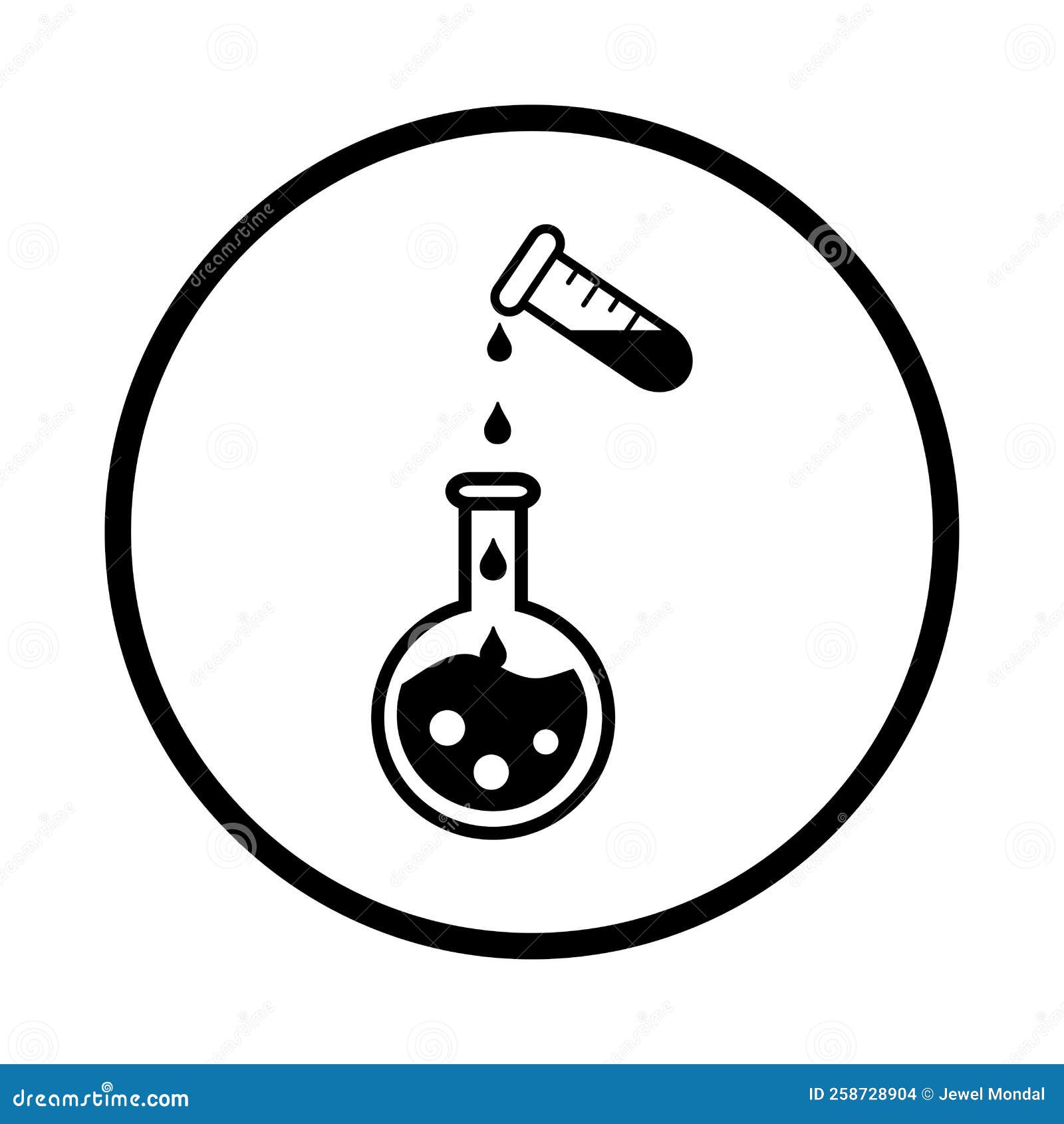 Code Testing, Testing, Flask Icon. Black Vector Design Stock Vector