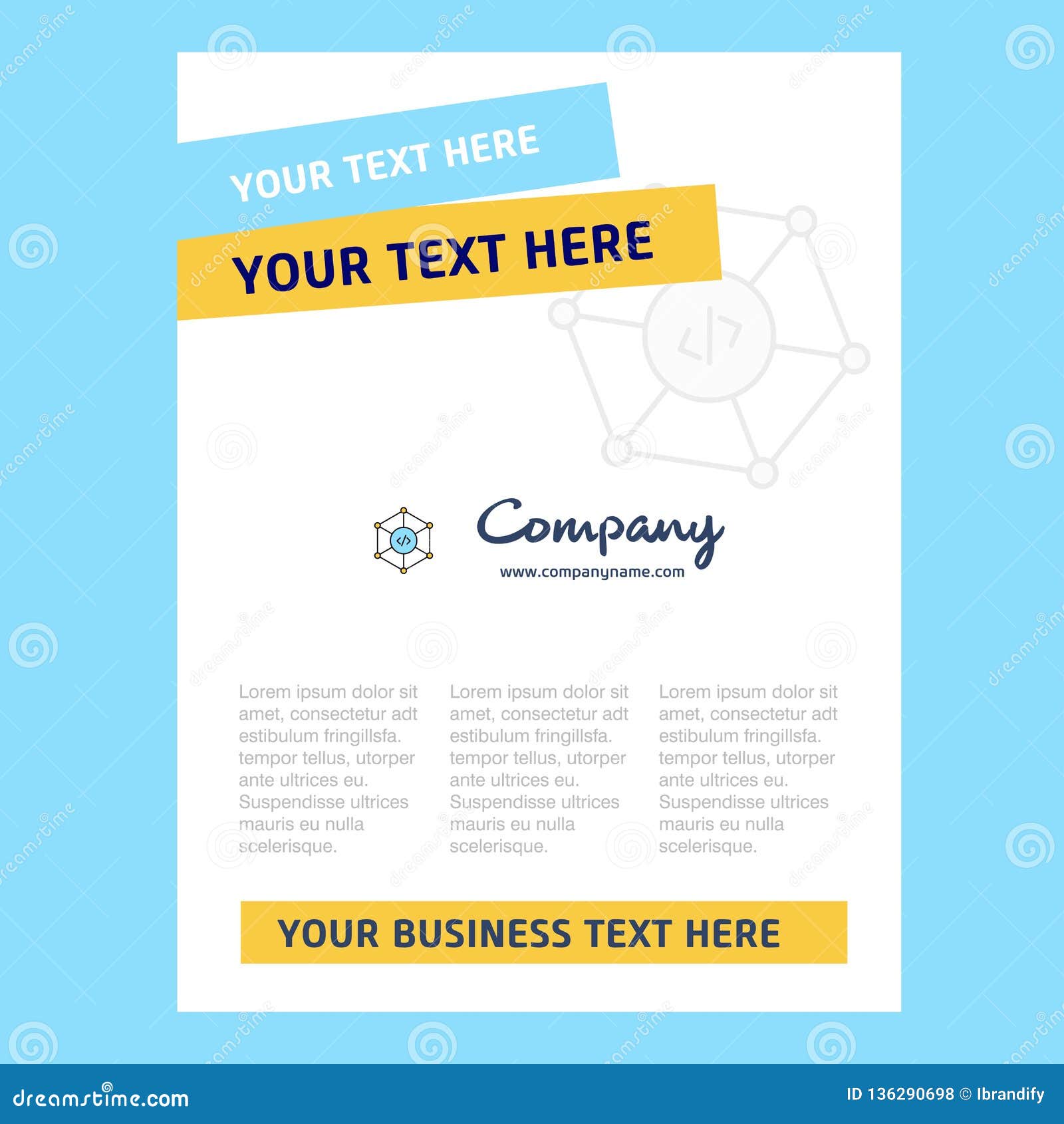 Code Title Page Design for Company Profile ,annual Report, Presentations,  Leaflet, Brochure Vector Background Editorial Stock Photo - Illustration of  element, network: 136290698