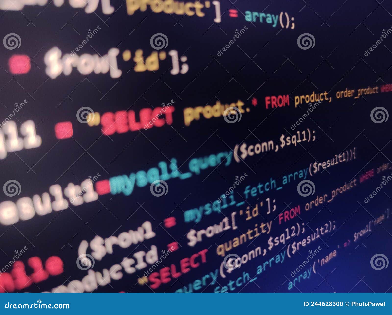Coding Programming Source Code Screen. Abstract Technology Background ...
