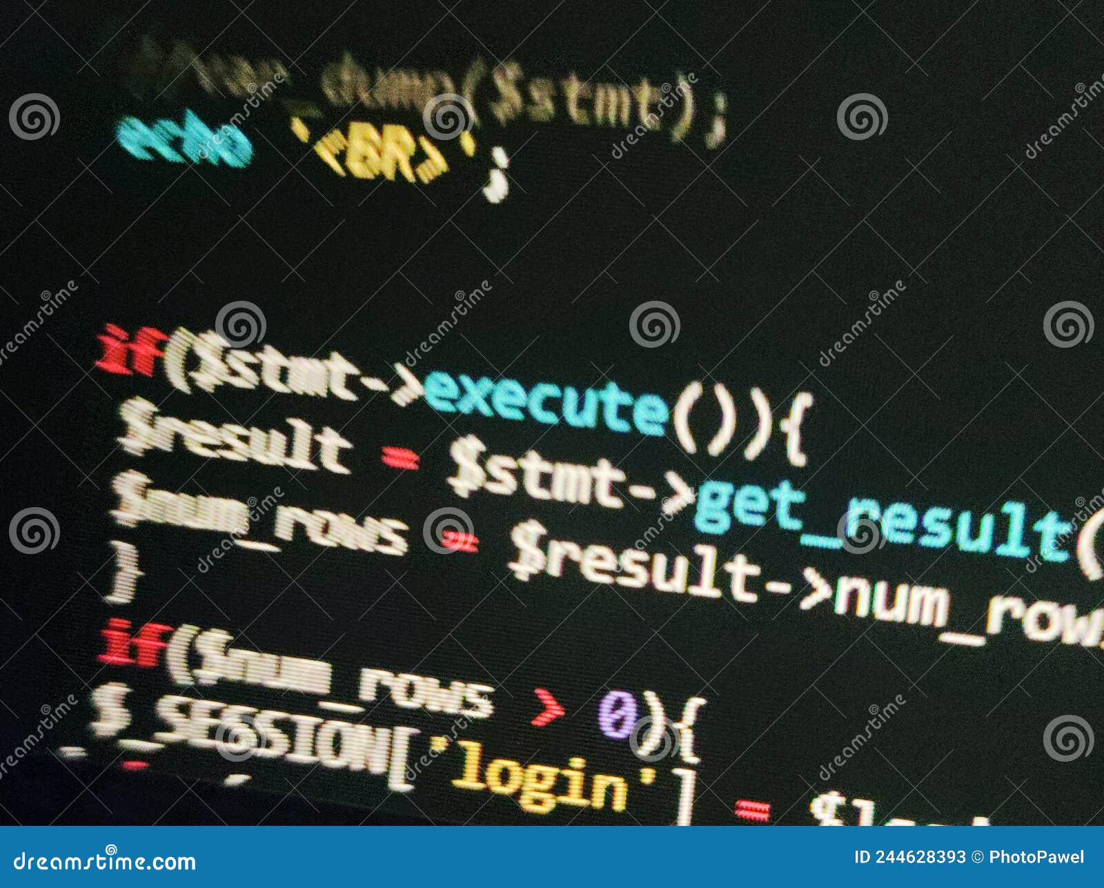 Coding Programming Source Code Screen. Abstract Technology Background ...
