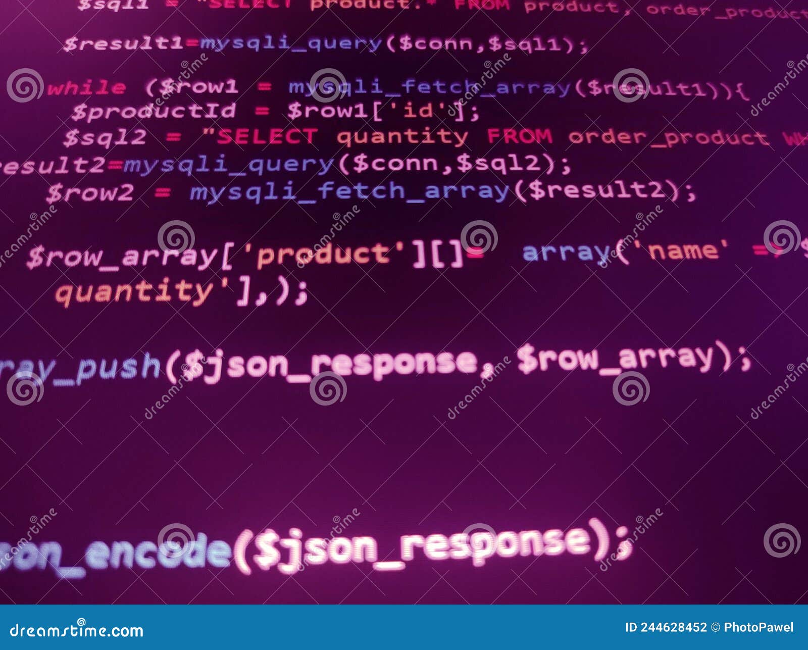 Coding Programming Source Code Screen. Abstract Technology Background ...