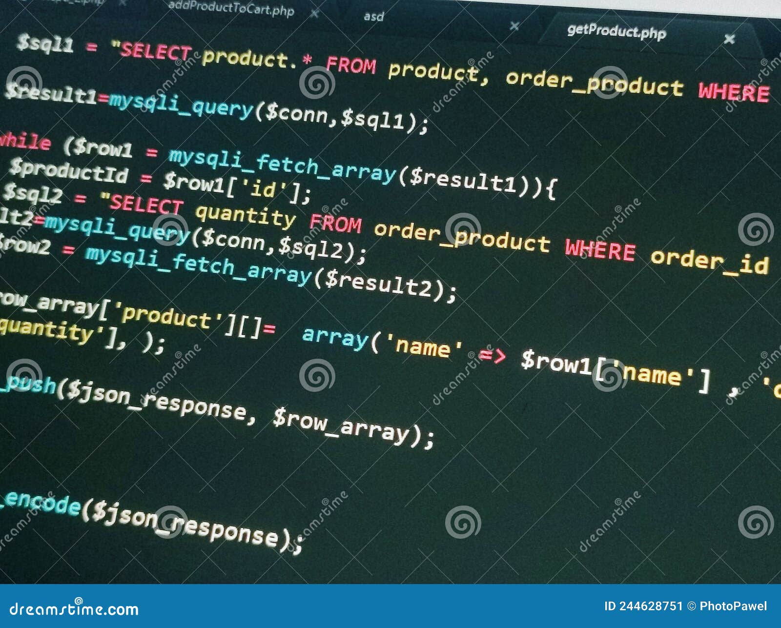 Coding Programming Source Code Screen. Abstract Technology Background ...