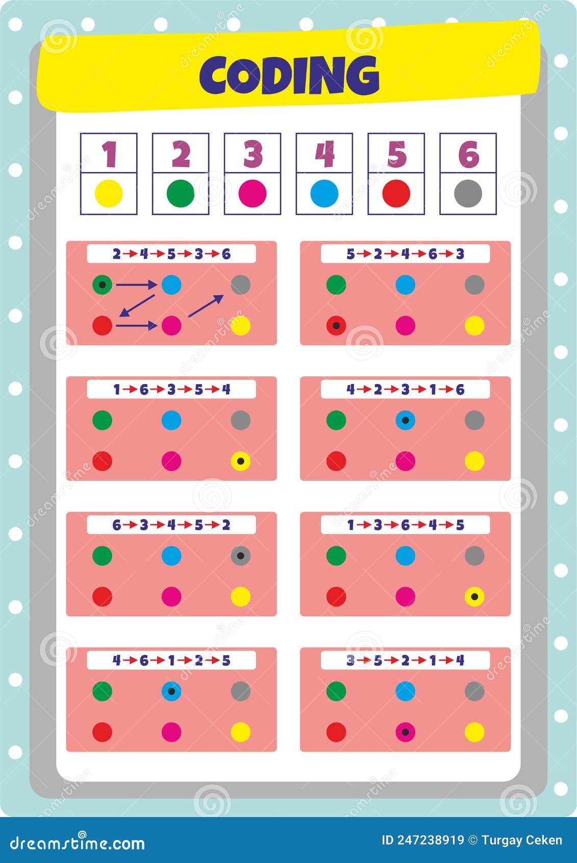 Coding worksheet stock illustrations 158 coding worksheet stock
