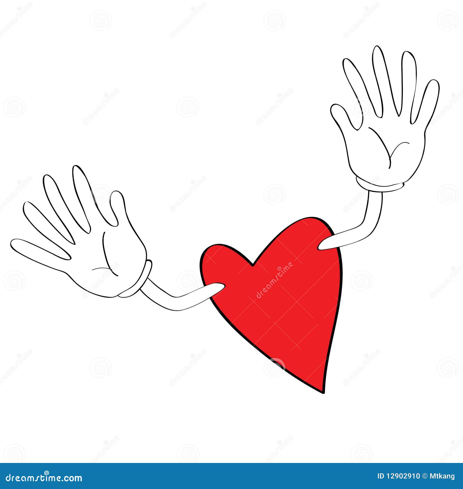 Coeur Avec Les Bras Ouverts Illustration de Vecteur Illustration du