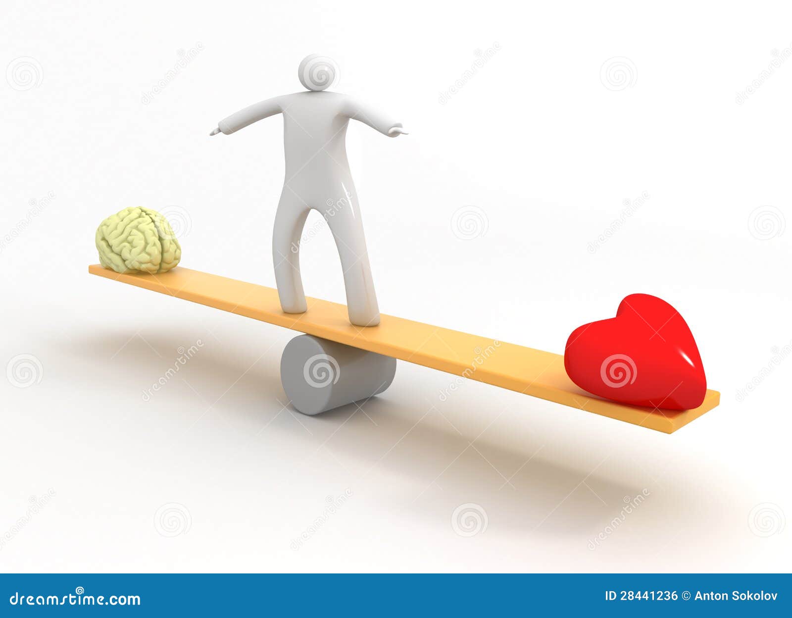 Coeur contre l'esprit illustration stock. Illustration du cerveau