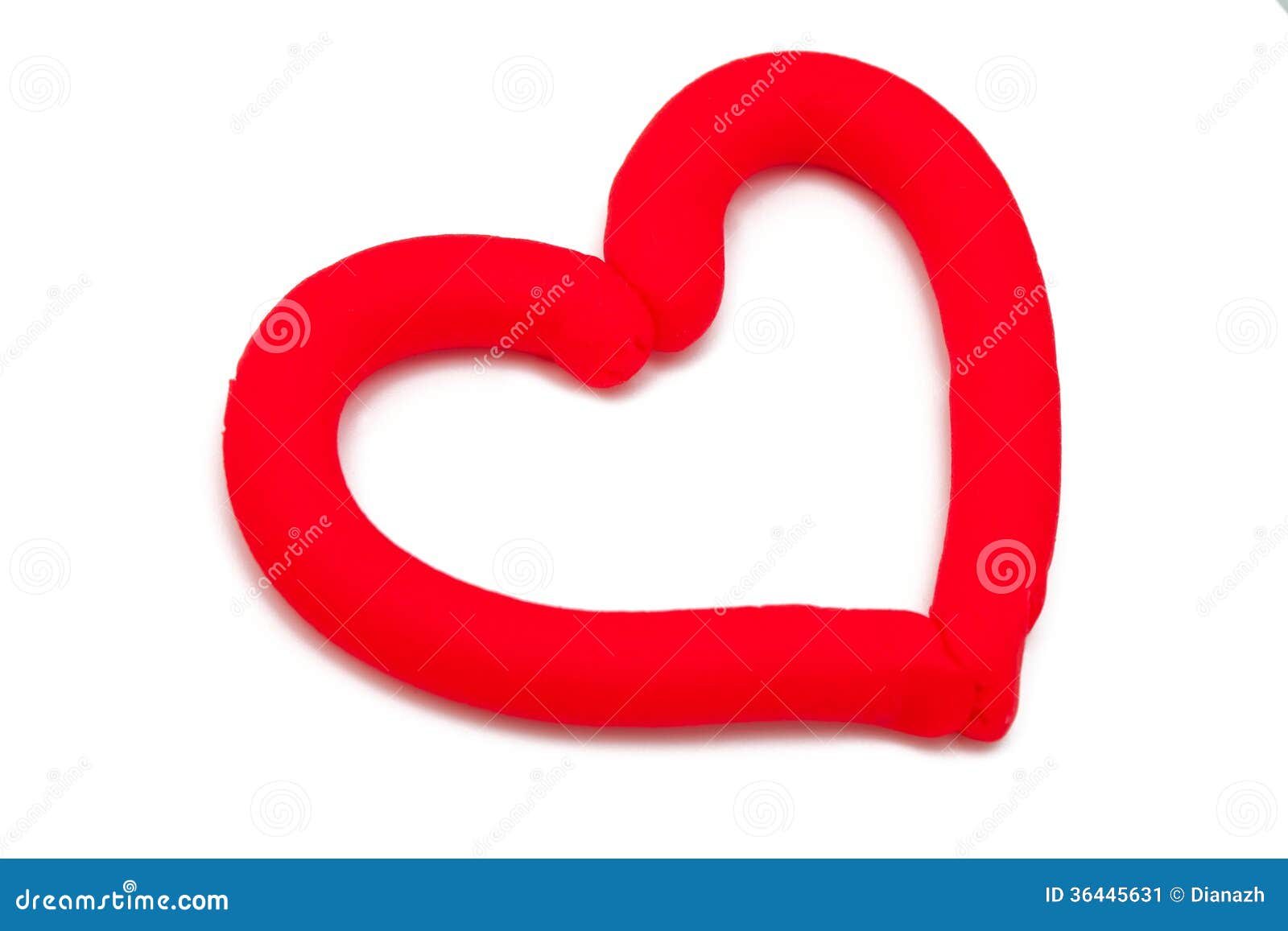 Coeur de pâte à modeler image stock. Image du forme, affiché - 36445631