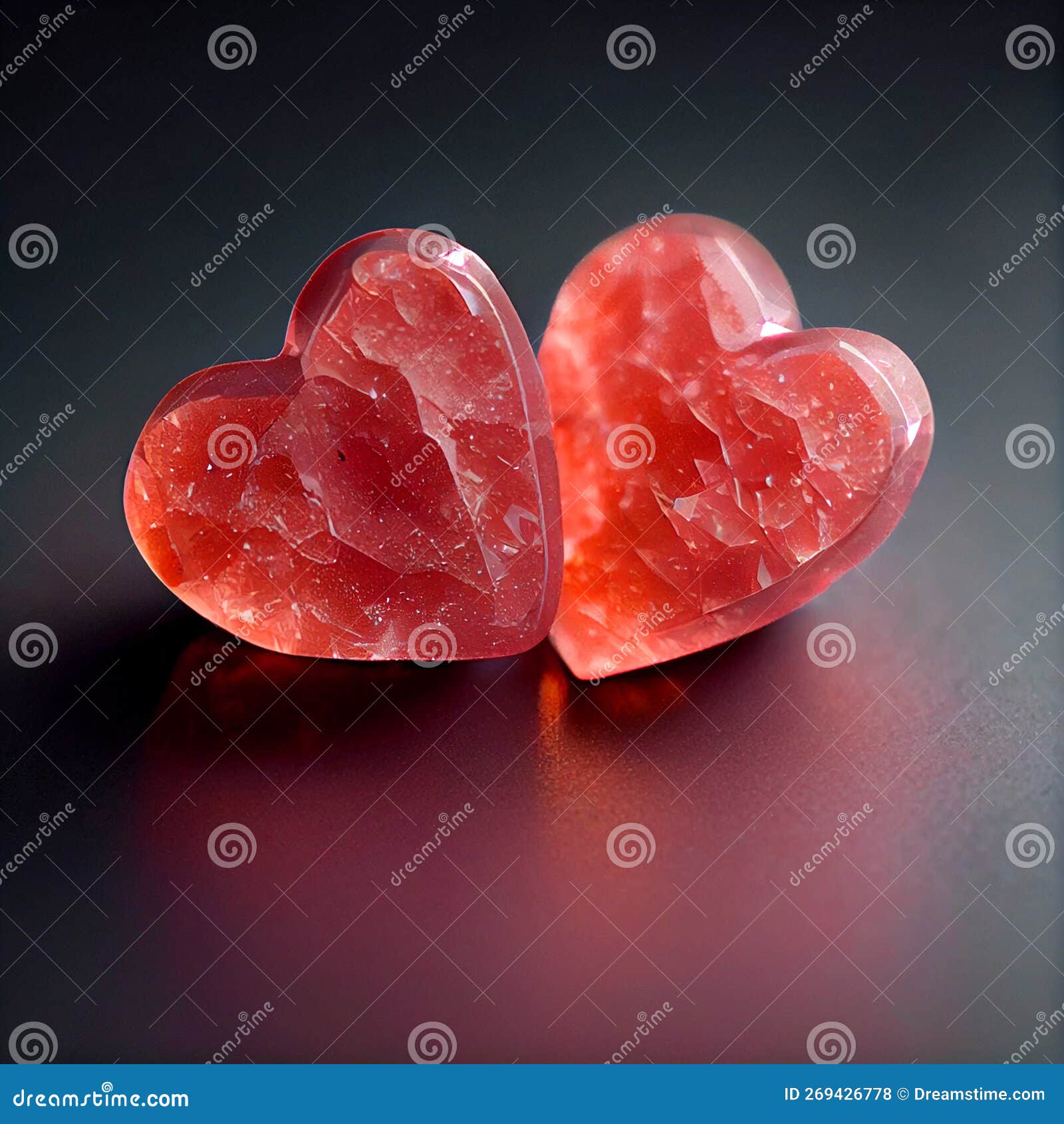 Coeur Valentin De Cristal Naturel Mat Couleur Rouge Pâle. Pierre De Forme  Cardiaque Illustration Stock - Illustration du nuptial, nuptiale: 269426778