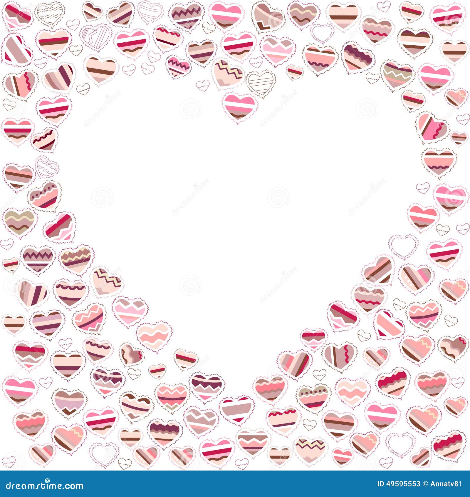 Coeur Vide Vide Fait De Le Petit Illustration de Vecteur Illustration