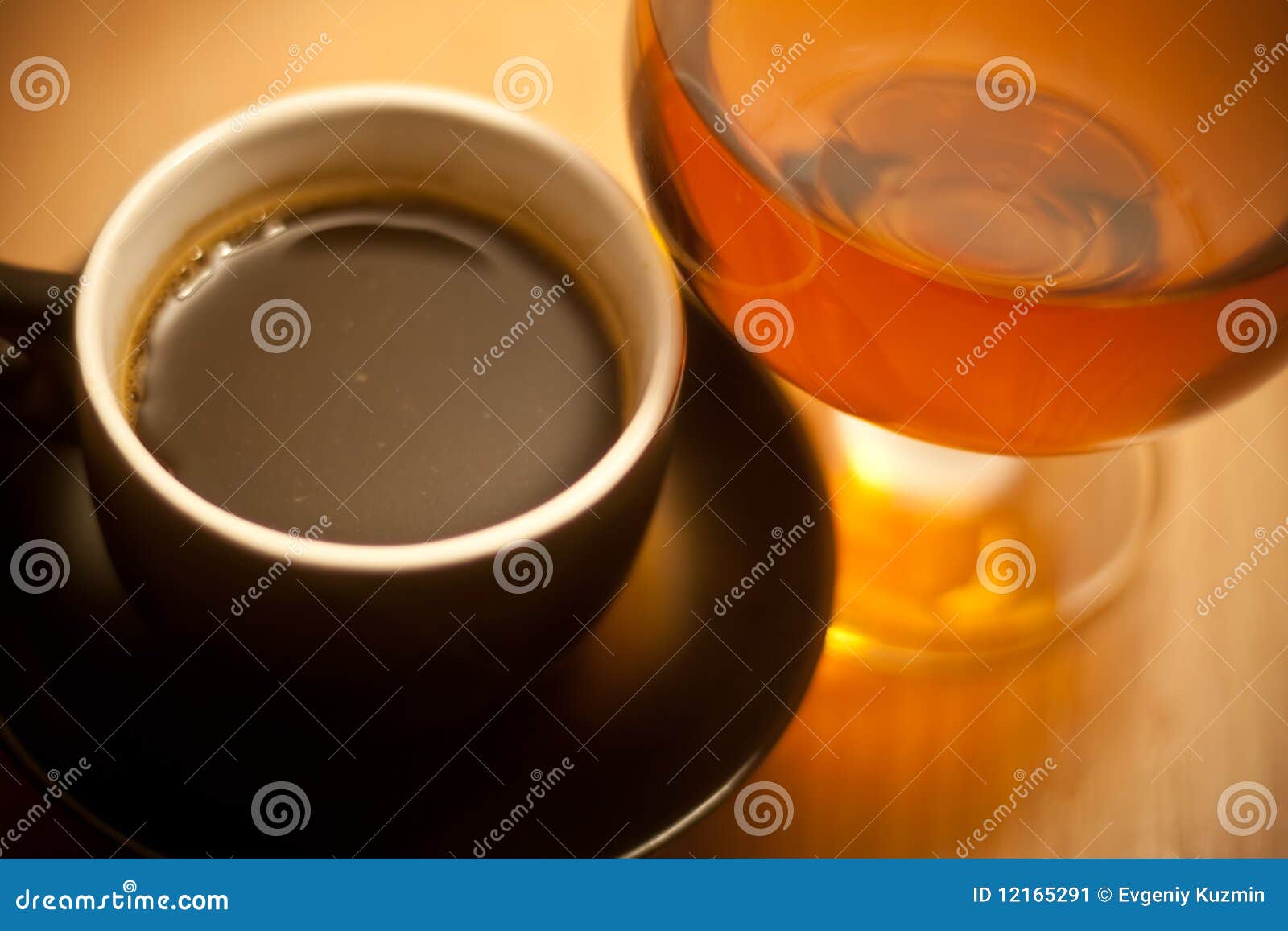 Coffe and brandy stock image. Image of beverage, aroma 12165291