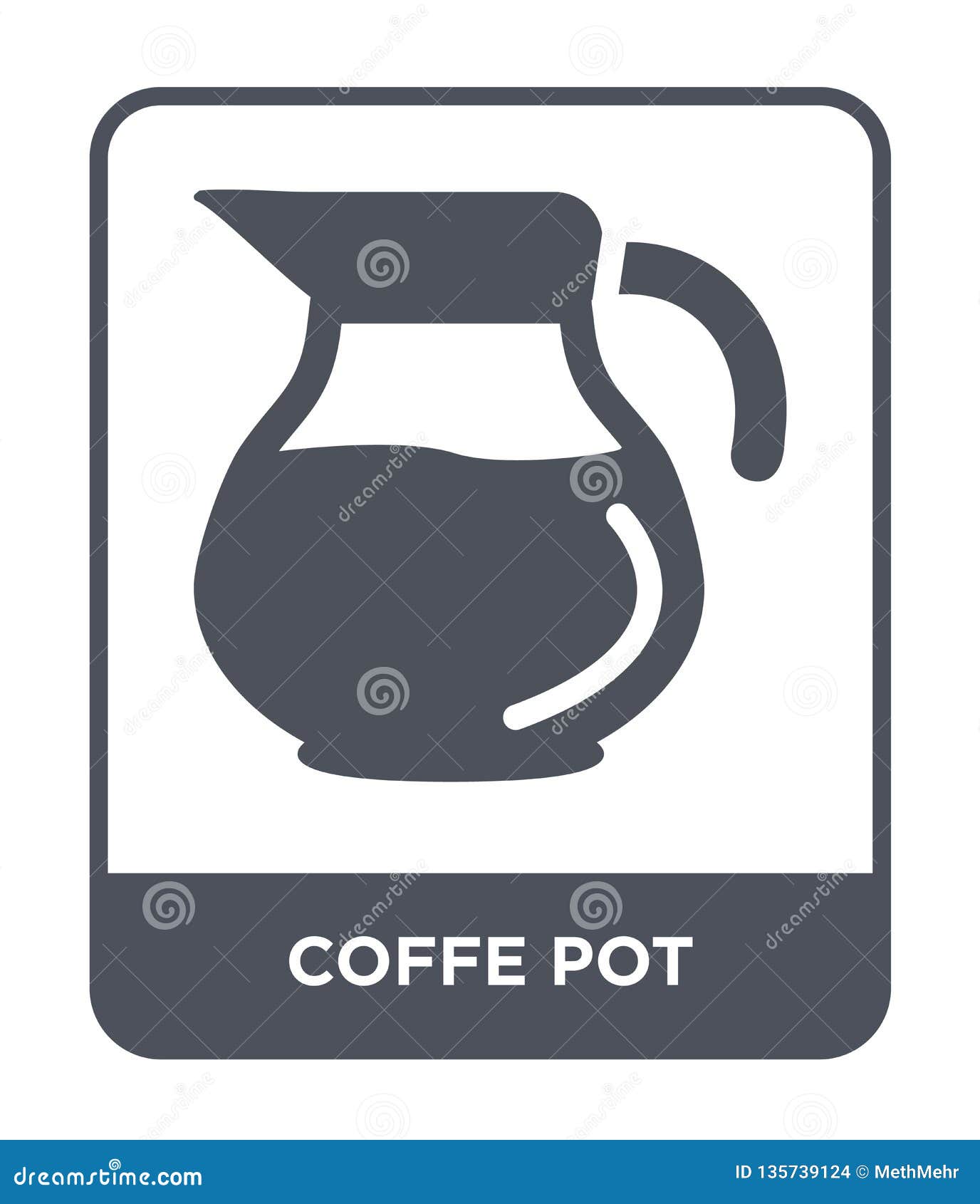coffe pot icon in trendy  style. coffe pot icon  on white background. coffe pot  icon simple and modern flat