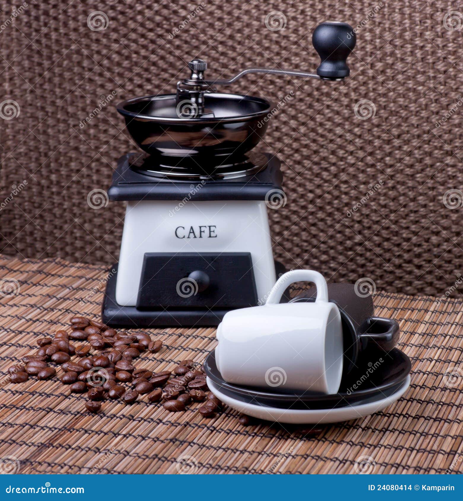Coffee accessories stock photo. Image of plate, grinder 24080414