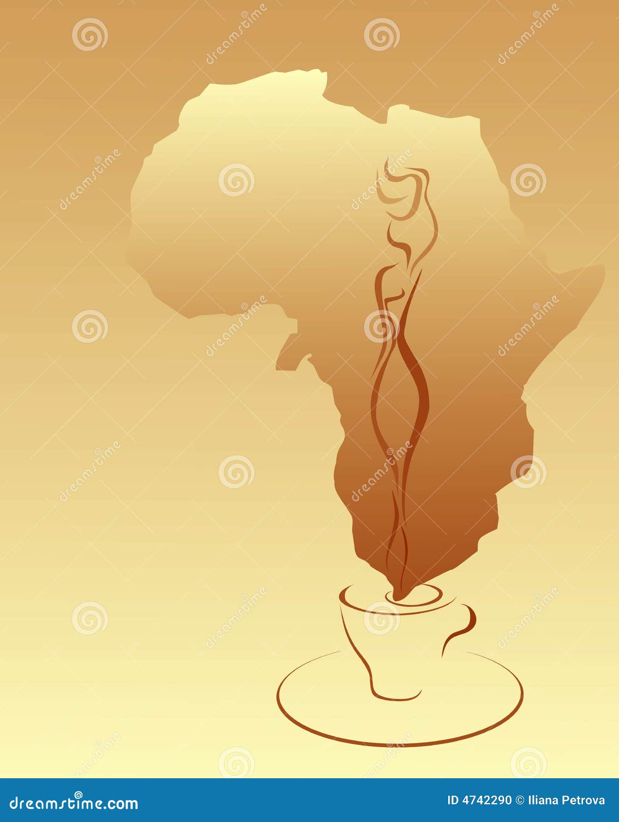 Coffee africa stock vector. Illustration of caffeine, savor 4742290