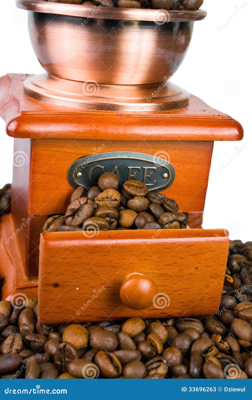 Coffee Antique Grinder, Coffee Beans Stock Image Image of cafe, mill