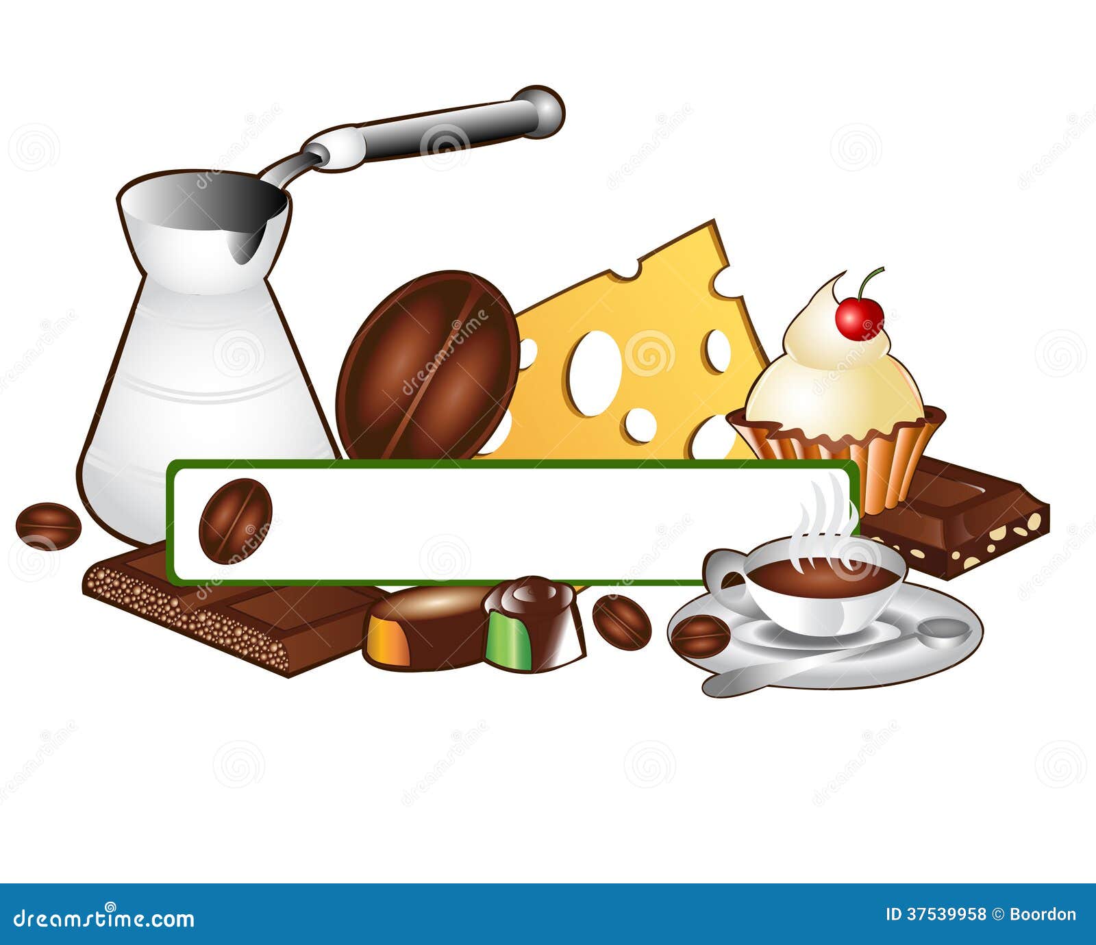 Coffee background banner stock vector. Illustration of cacao - 37539958