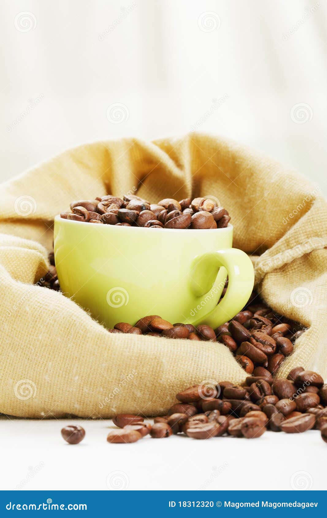 Coffee in bag and cup stock photo. Image of fragrant 18312320