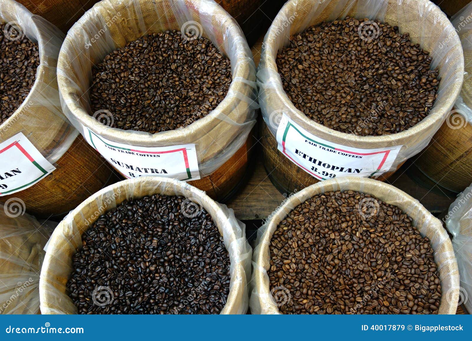 Coffee Barrels stock image. Image of ethiopian, roast 40017879