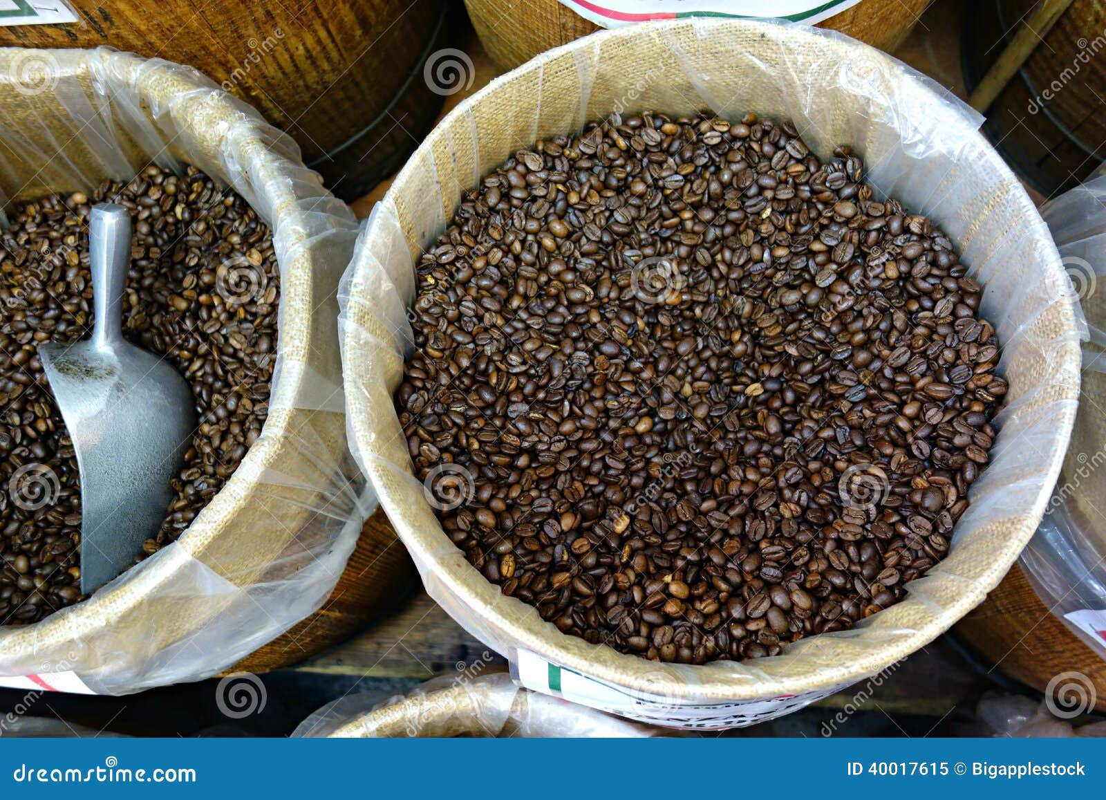 Coffee Barrels stock image. Image of barrels, caffeine 40017615