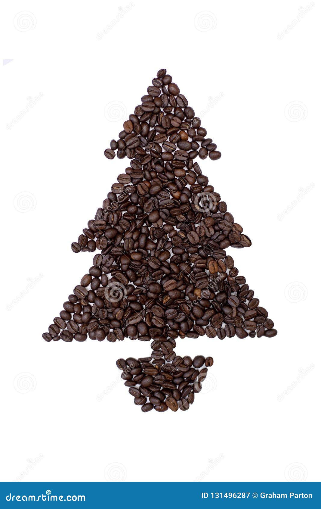 Coffee bean Christmas tree stock image. Image of columbia 131496287