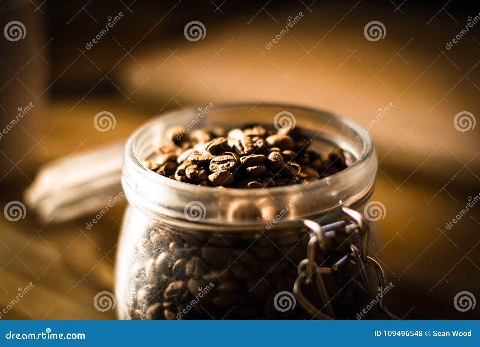 Coffee Bean Jar stock photo. Image of glass, brown, caffeine 109496548