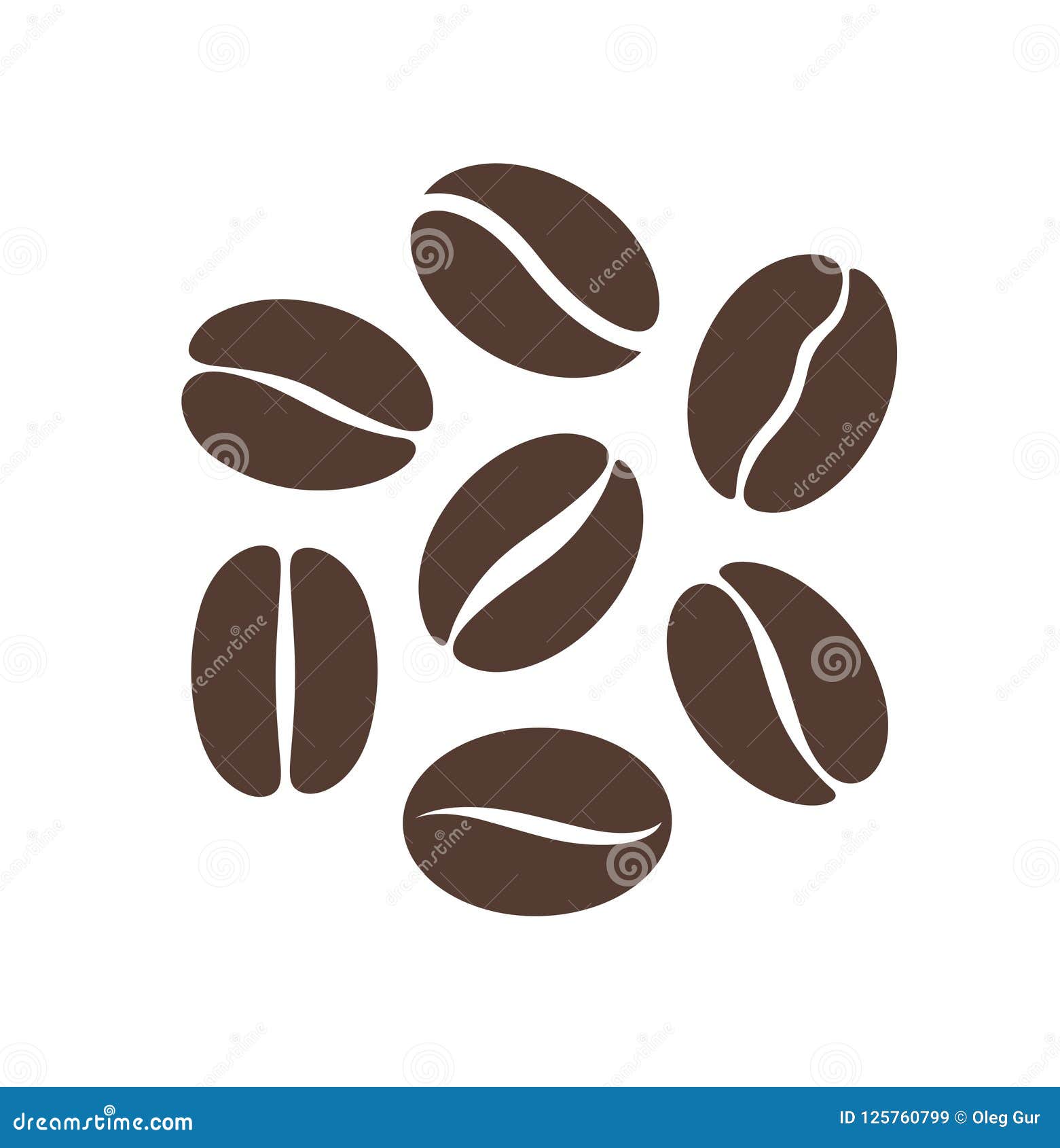 coffee bean logo.  coffe beans on white background