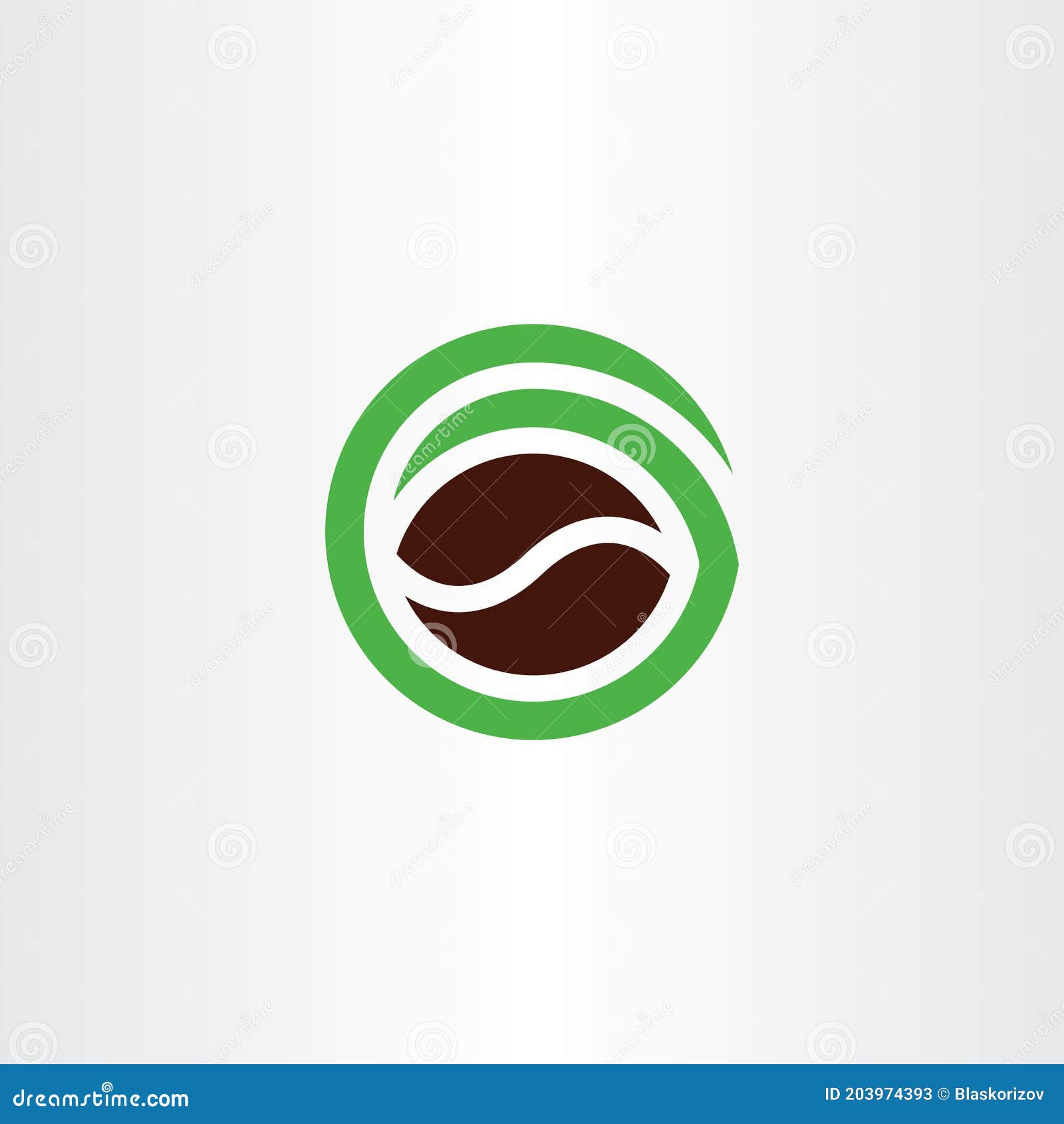 coffee bean logo natural organic   icon