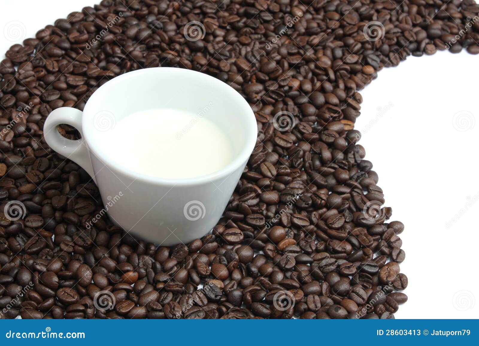 Coffee Bean and Milk stock image. Image of topography 28603413