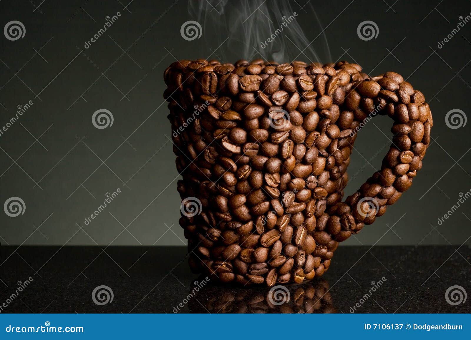 Coffee bean mug stock image. Image of copy, warm, space 7106137