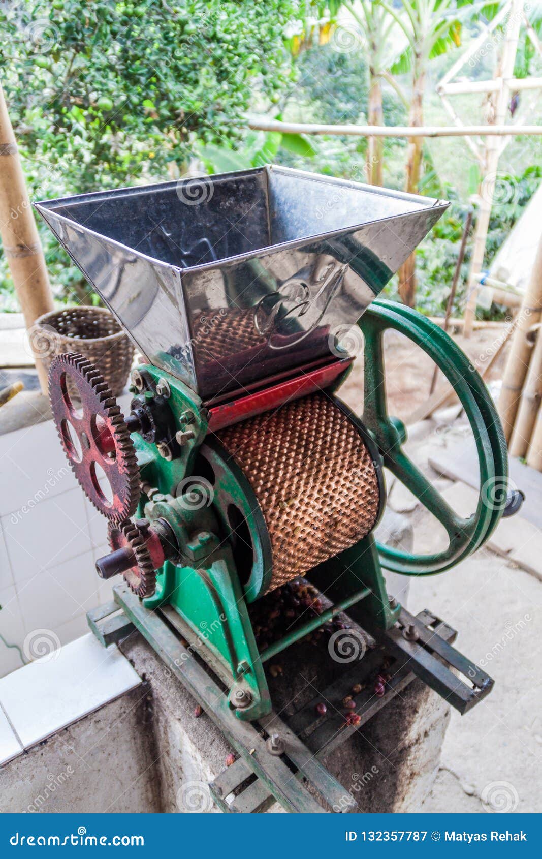 Coffee Bean Peeling Machine Stock Image Image of farm, business 132357787