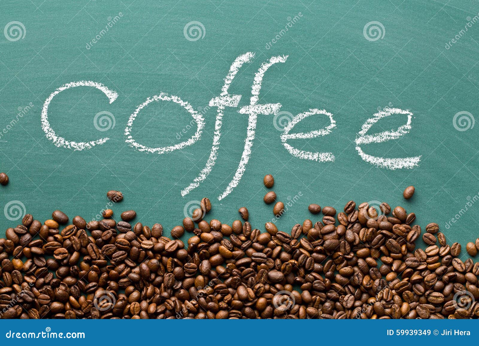 Coffee beans on chalkboard stock image. Image of espresso 59939349